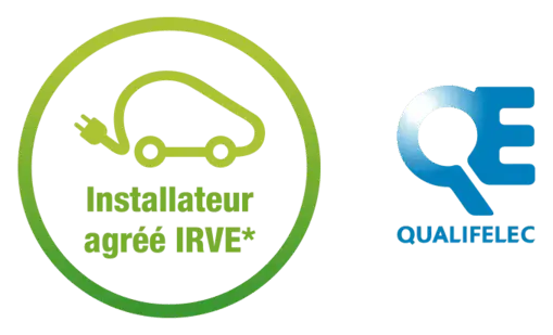 Macaron IRVE d’ARTEMELEC, qualification borne de recharge délivrée par Qualifelec